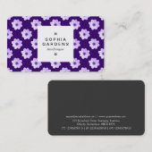 Etiket op vierkant nummer 03a - Dahlia Pattern Dee Visitekaartje (Voorkant / Achterkant)