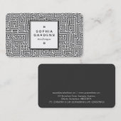 Etiket op vierkant nummer 05 - Kuba Maze Pattern Visitekaartje (Voorkant / Achterkant)