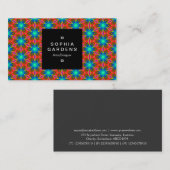 Etiket op vierkante haken 01a - Geometric 160614 ( Visitekaartje (Voorkant / Achterkant)