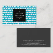 Etiket op vierkante plaat 01a - patroon 020815 visitekaartje (Voorkant / Achterkant)