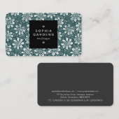 Etiket op vierkante plaat 01a - Patroon 140617 - D Visitekaartje (Voorkant / Achterkant)