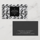 Etiket op vierkante plaat 01a - Pixels 060614 - Om Visitekaartje (Voorkant / Achterkant)