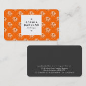 Etiket op vierkante plaat 03a - Chrysanthemum Patt Visitekaartje (Voorkant / Achterkant)