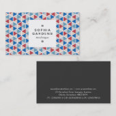 Etiket op vierkante plaat 03a - Hexagonal Pattern Visitekaartje (Voorkant / Achterkant)