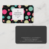 Etiket op vierkante plaat 03a - Spots & Circles 15 Visitekaartje (Voorkant / Achterkant)