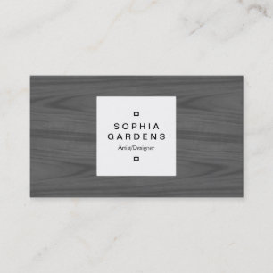 Etiket op vierkante plaat 04 - donkergrijs visitekaartje