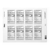 Etiket op voedingswaarde-voedingswaarde aangepast  (Full Sheet)