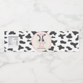 Etiket op waterflesje koe op zaterdag (Enkel label)