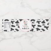 Etiket op waterflesje koe op zaterdag (Enkel label)