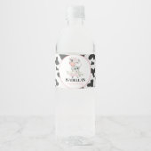 Etiket op waterflesje koe op zaterdag (Voorkant)