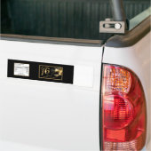 Etiket op waterflesje Sweet 16 Gold Black Bumpersticker (Op Truck)