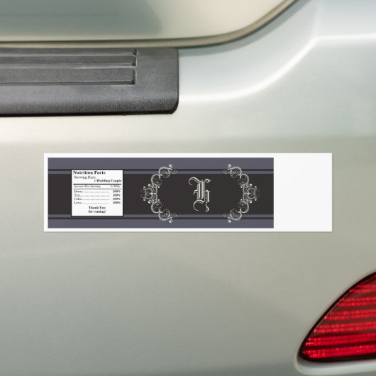 Etiket op waterflesje Zwart Stropdas Aantekening g Bumpersticker (Op auto)