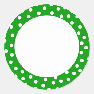 Etiket op witte en groene stip