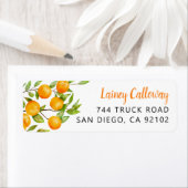 Etiket Oranje fruitretouradres (Insitu)