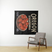 Etiket Oregon-aardbeien 1930 Wandkleed (In Situ (horizontaal))