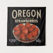 Etiket Oregon-aardbeien 1930 Wandkleed (Voorkant)