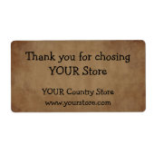 Etiket oud papier (Voorkant)