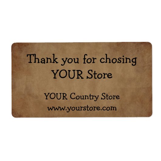 Etiket oud papier (Voorkant)