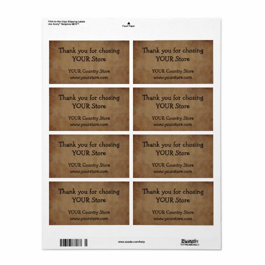 Etiket oud papier (Full Sheet)