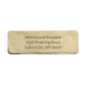 Etiket oude papieren retouradres (Voorkant)