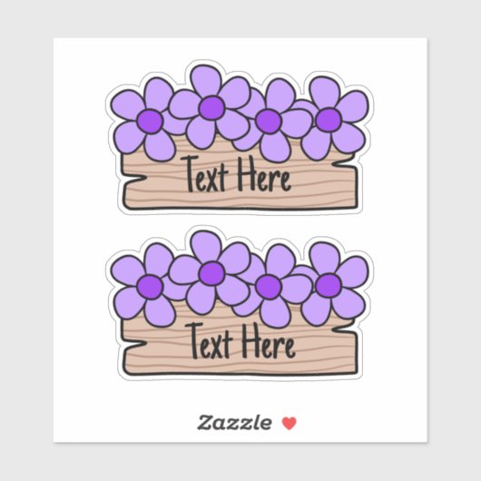 Etiket paarbloemen sticker (Vel)