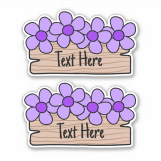 Etiket paarbloemen sticker