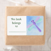Etiket Paars Dragonfly-boek (Insitu)