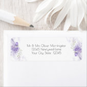 Etiket Paars Roos met bijtende Violet Floral (Insitu)