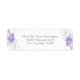 Etiket Paars Roos met bijtende Violet Floral