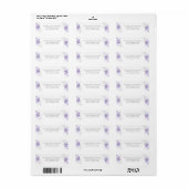 Etiket Paars Roos met bijtende Violet Floral (Full Sheet)