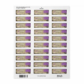 Etiket Paarse bomen en vogels retouradres (Full Sheet)