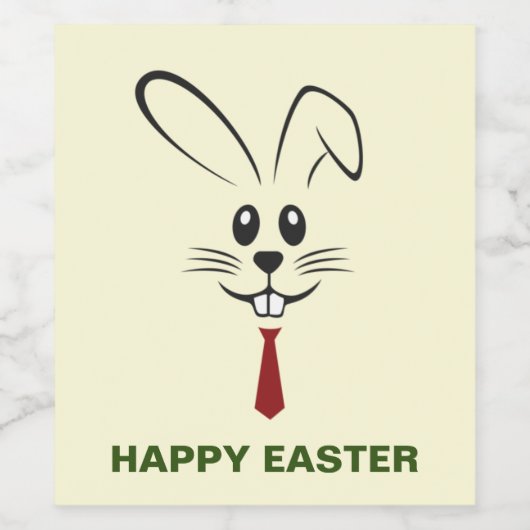 Etiket paasbunny (Enkel label)