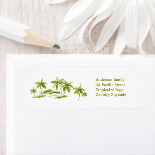 Etiket palmbomen (Insitu)