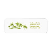 Etiket palmbomen (Voorkant)