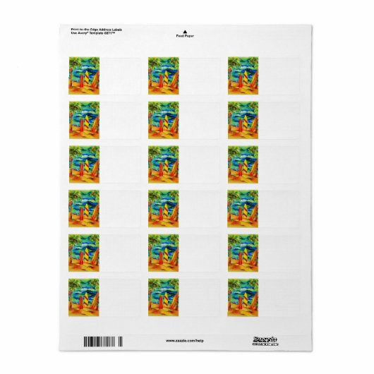 Etiket palmen en Surven (Full Sheet)