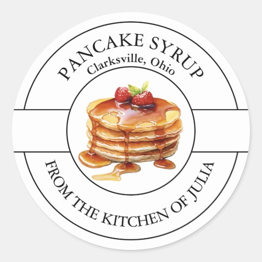 Etiket pannenkoekensiroop (Voorkant)