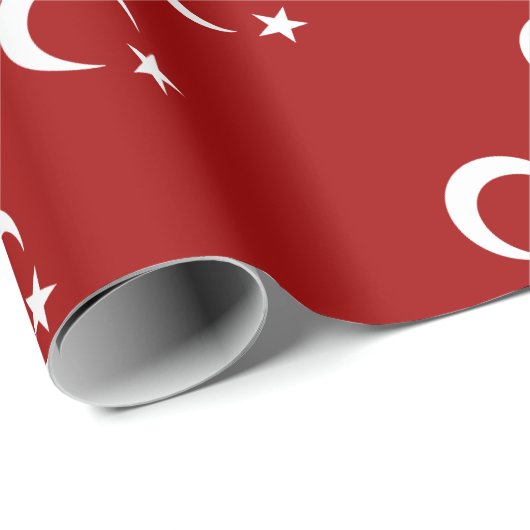 Etiket papier onder Turkse vlag (Rol Hoek)