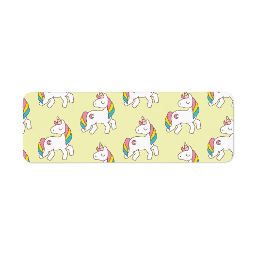 Etiket pasteelgeel Unicorn (Voorkant)