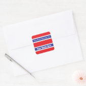 Etiket patriottische boekeigendom #2 Square Sticke (Envelop)