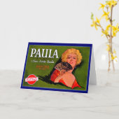 Etiket Paula uit Santa Paula uit de jaren twintig Kaart (Gele Bloem)
