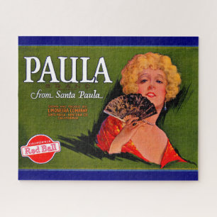 Etiket Paula uit Santa Paula uit de jaren twintig  Legpuzzel