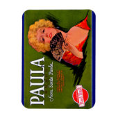 Etiket Paula uit Santa Paula uit de jaren twintig Magneet (Verticaal)