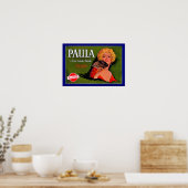 Etiket Paula uit Santa Paula uit de jaren twintig Poster (Keuken)