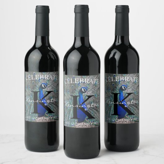 ETIKET PEACOCK FOTO WINE (Flessen)