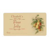 Etiket Pear Canning (Voorkant)