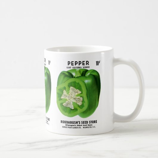 Etiket Pepper-verpakking Koffiemok (Rechts)