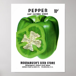 Etiket Pepper-verpakking Poster