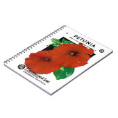 Etiket petunia-zaadverpakking notitieboek (Linkerzijde)