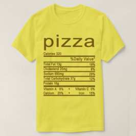 Etiket pizza Nutrition Facts T-shirt