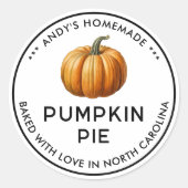 Etiket pompoentaart (Voorkant)